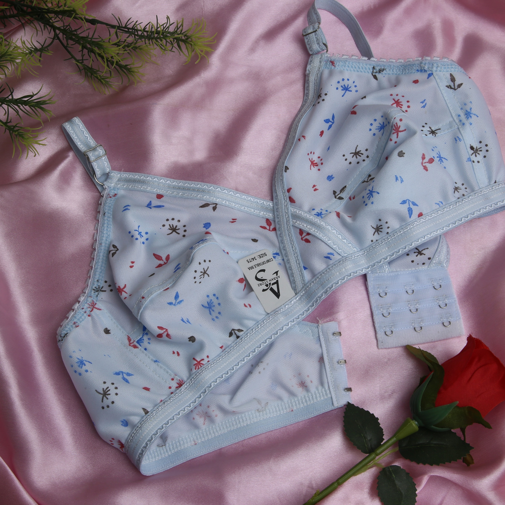 “Soft summer fabric printed bras Pakistan”